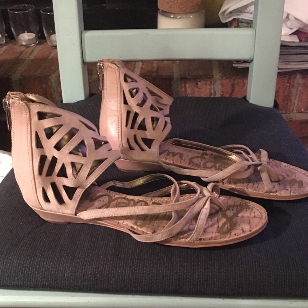 Sam Edelman size 8 genuine nude leather sandals